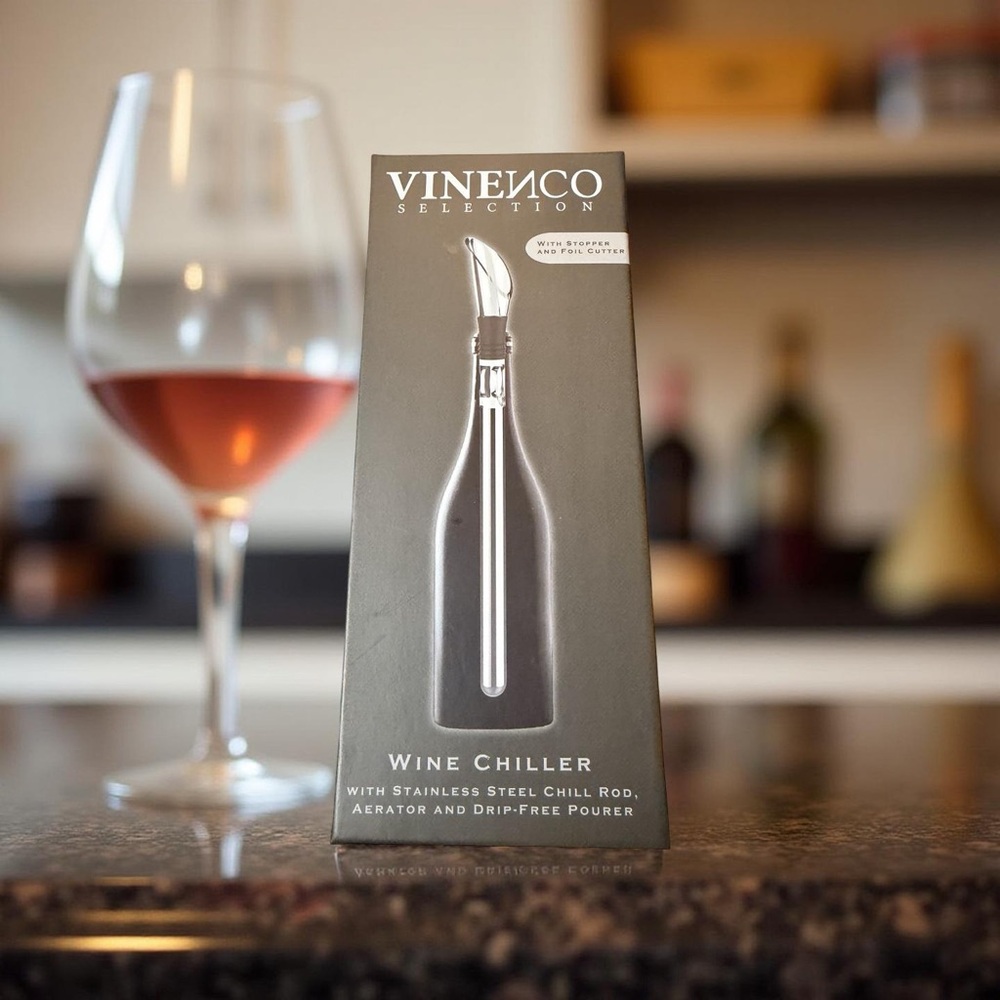 Silver Wine Chiller with Chill Rod